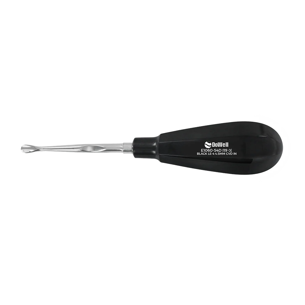 Atraumatic Extraction Luxating Elevator LE-4 4.5mm Curved Out-Black Titanium - Image 3