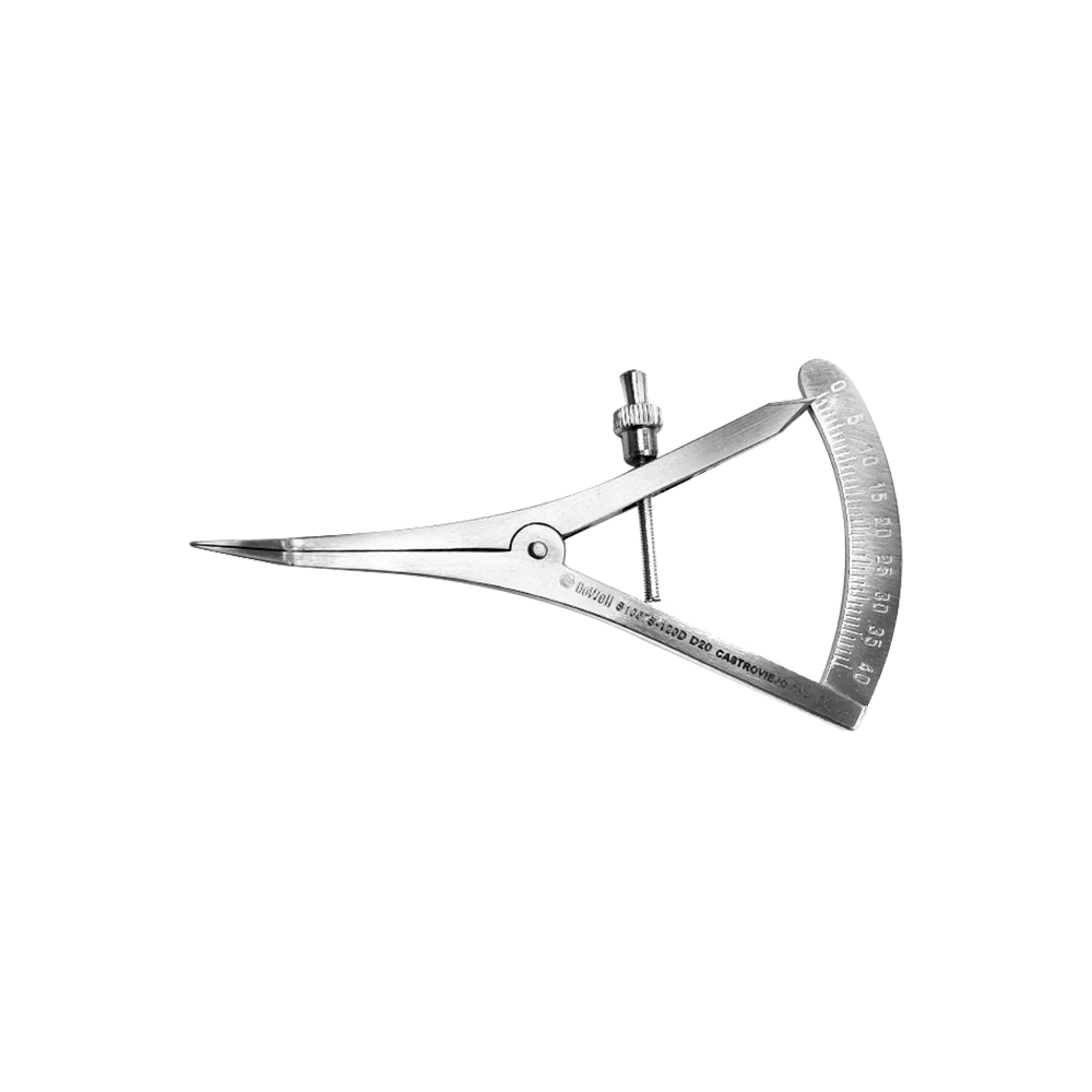 Castroviejo Implant Bone Caliper-Curved 10cm