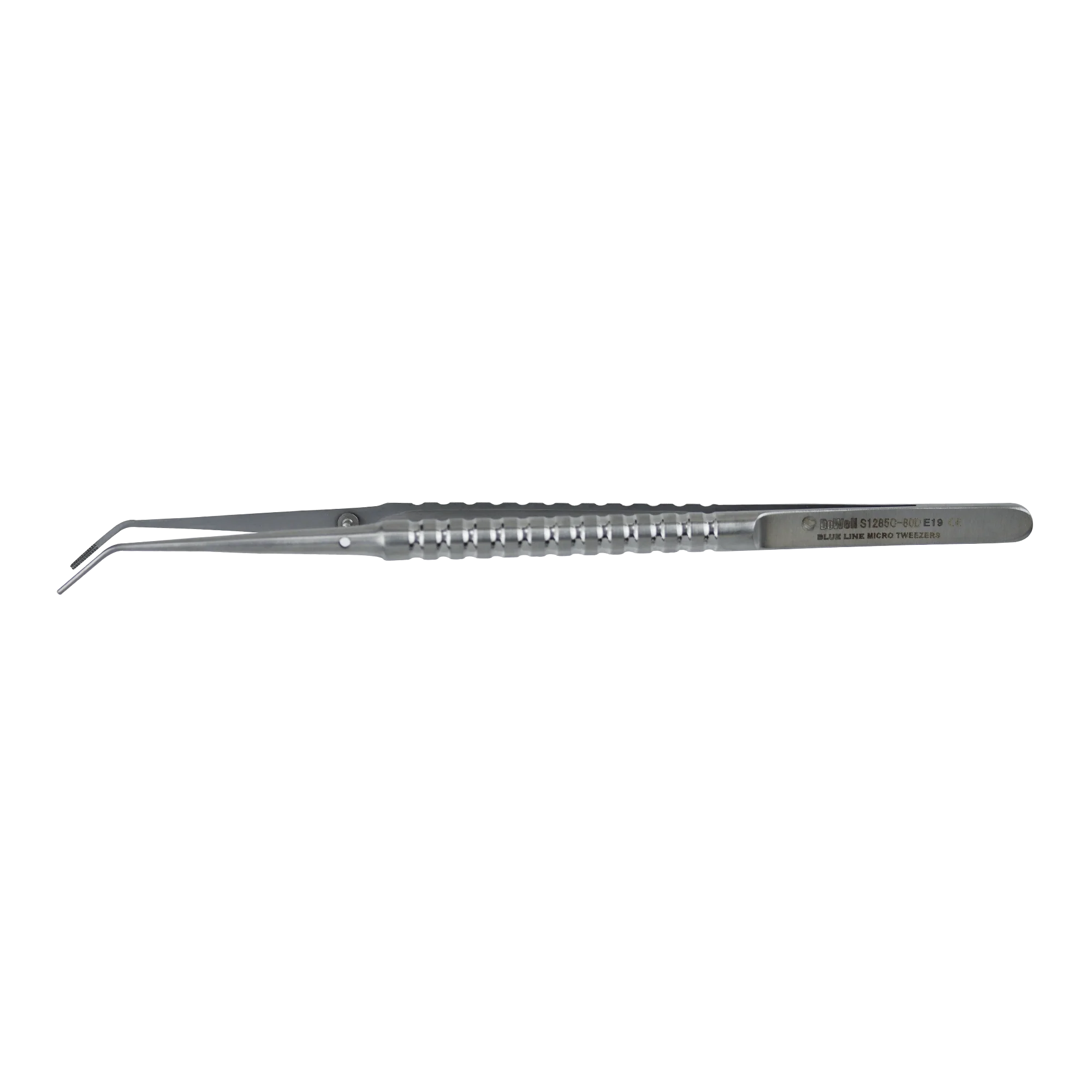 Micro surgery Periodontal Atraumatic Tweezers Curved - Blue Titanium - Image 2